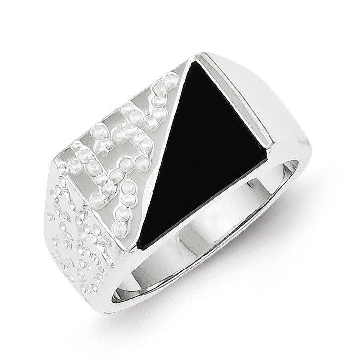 Men&#39;s Onyx Ring Sterling Silver QR1275, MPN: QR1275, 883957179766