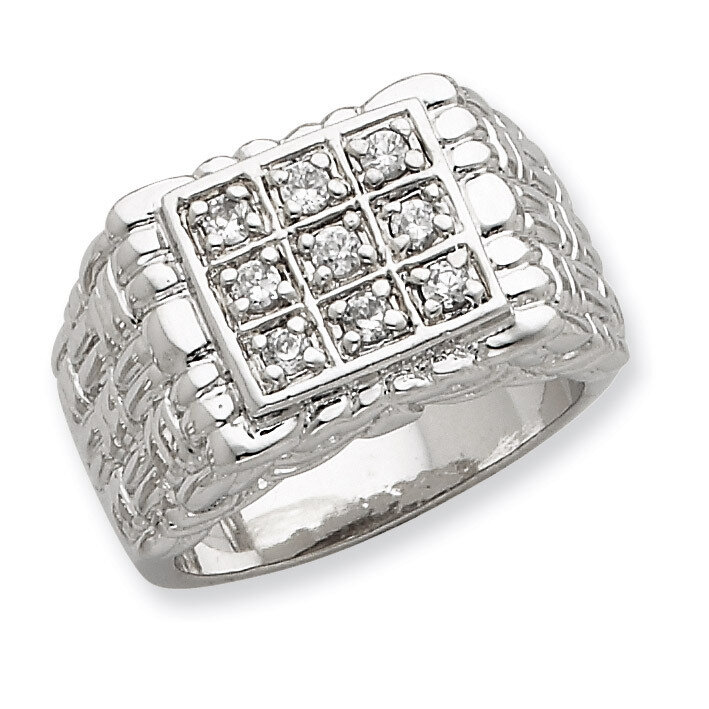 Men&#39;s Diamond Ring Sterling Silver QR1284