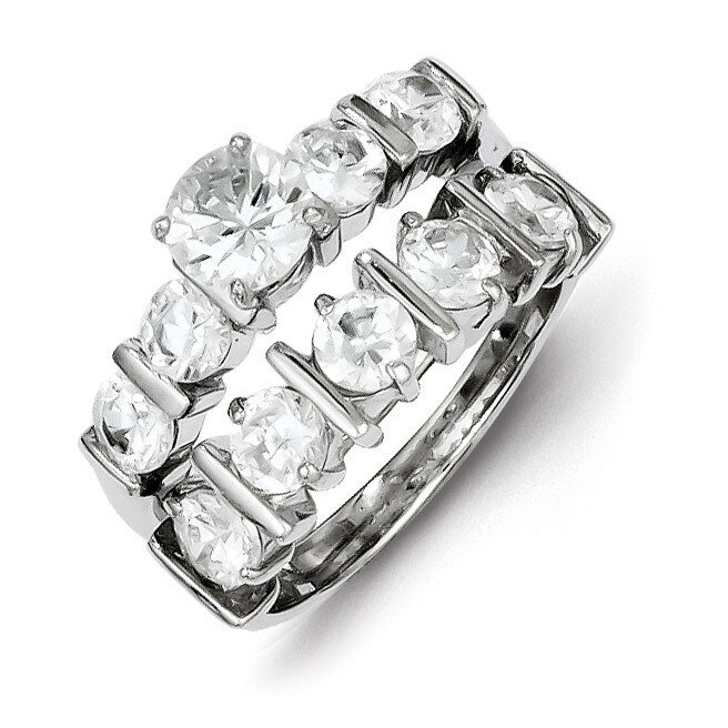 2-Piece Diamond Wedding Set Ring Sterling Silver QR1334