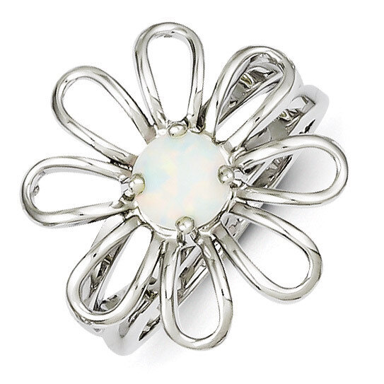 Opal Flower Ring Sterling Silver QR1469