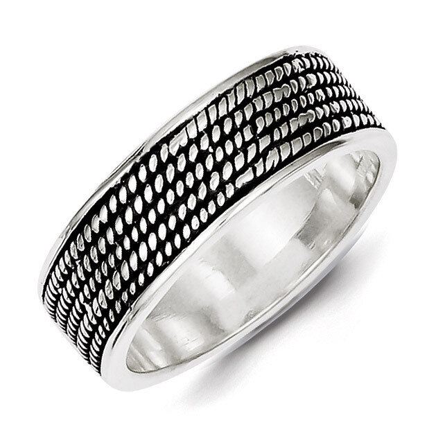 Rope Design Ring Sterling Silver QR1954