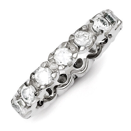 Eternity Ring Sterling Silver Diamond QR1977