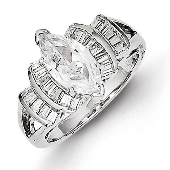 Ring Sterling Silver Diamond QR2021