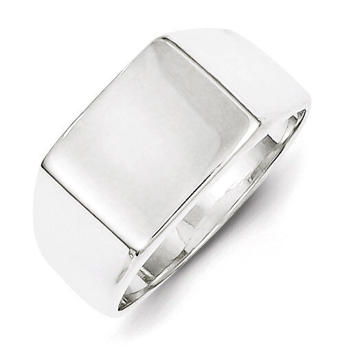 11x9mm Solid Back Signet Ring Sterling Silver QR2421, MPN: QR2421, 883957249100