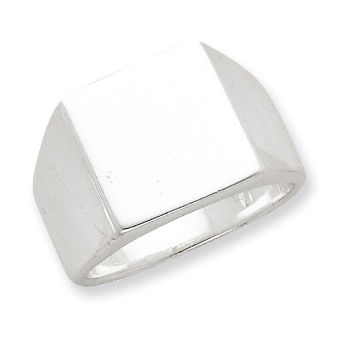 14x15mm Solid Back Signet Ring Sterling Silver QR2454, MPN: QR2454, 883957249988