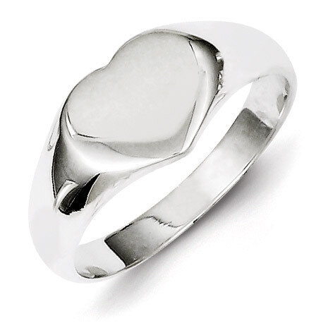 Heart Signet Ring Sterling Silver QR2475