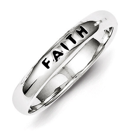 Polished Faith Ring Antiqued Sterling Silver QR2705, MPN: QR2705, 883957568904