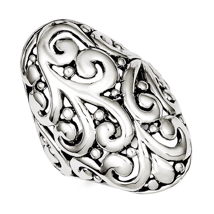 Filigree Ring Antiqued Sterling Silver QR2831