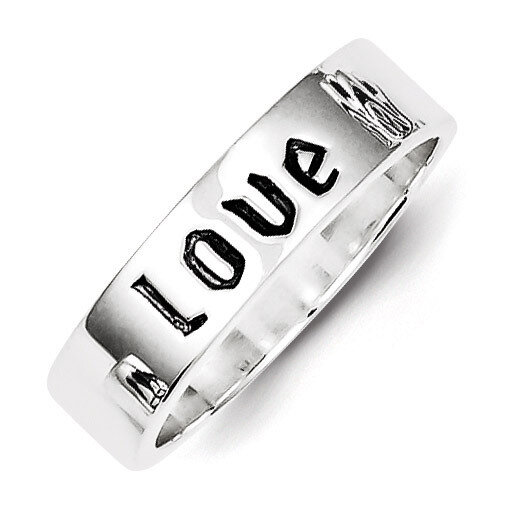 Love Ring Antiqued Sterling Silver QR337