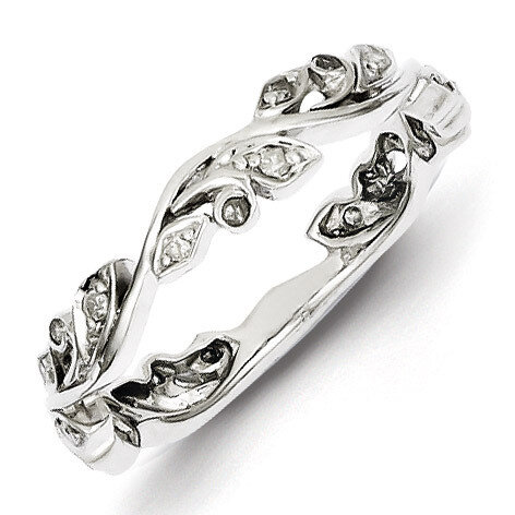 Ring Sterling Silver Diamond QR3453, MPN: QR3453, 883957481944
