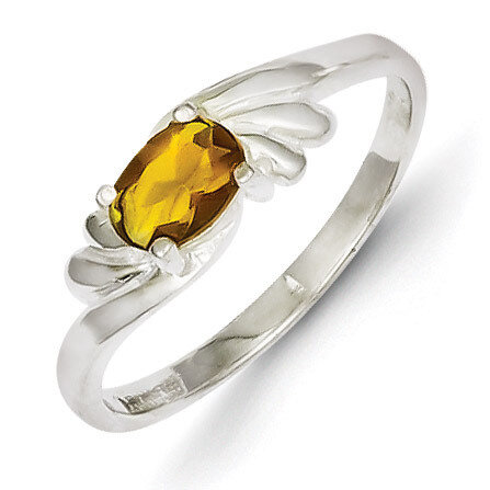 Yellow Oval Diamond Ring Sterling Silver QR4309, MPN: QR4309, 883957463223
