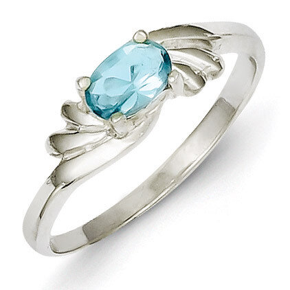 Light Blue Oval Diamond Ring Sterling Silver QR4398, MPN: QR4398, 883957497860