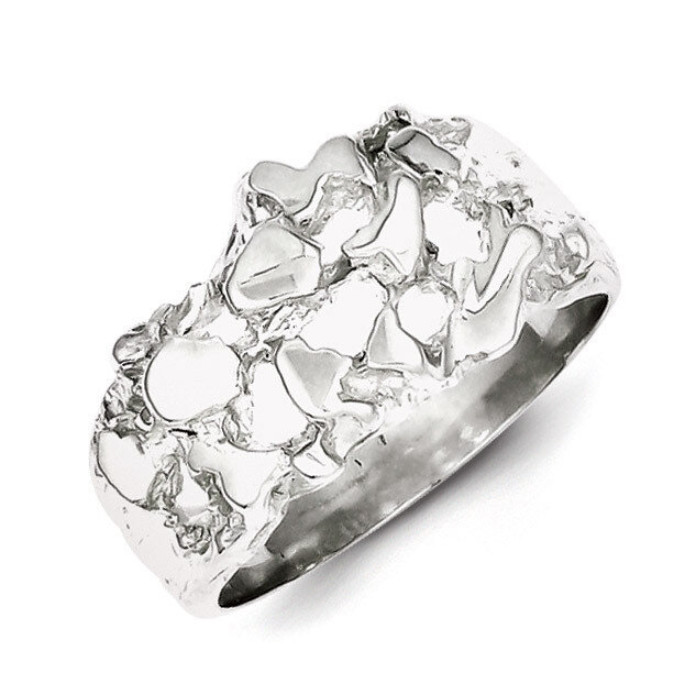 Men&#39;s Nugget Ring Sterling Silver QR4444