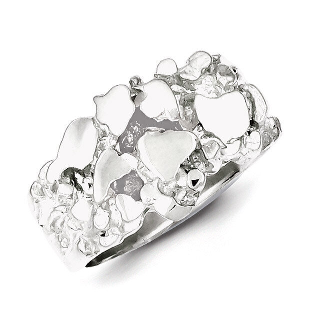 Men&#39;s Nugget Ring Sterling Silver QR4449, MPN: QR4449, 883957482323