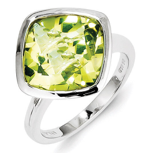 Lemon Quartz Ring Sterling Silver QR4462LQ, MPN: QR4462LQ, 883957012629