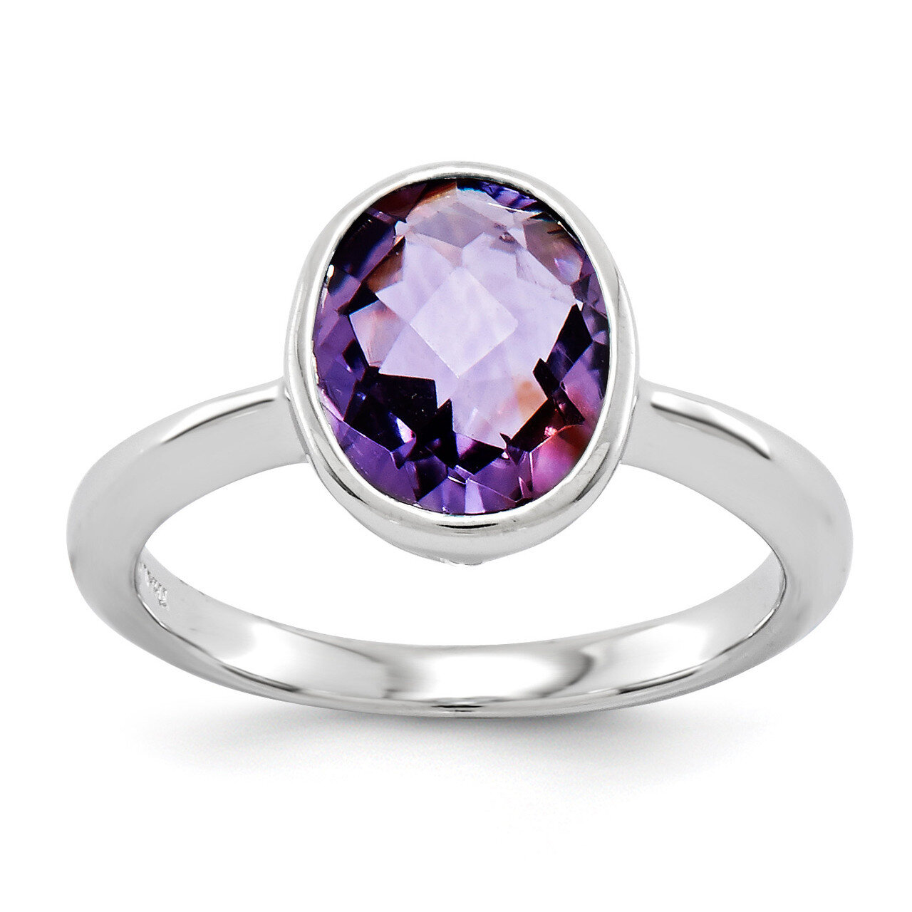 Amethyst Ring Sterling Silver QR4464AM, MPN: QR4464AM, 883957364797