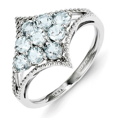 Aquamarine Ring Sterling Silver QR4514AQ, MPN: QR4514AQ, 883957680323