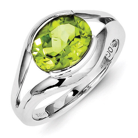 Peridot Ring Sterling Silver QR4593PE, MPN: QR4593PE, 191101190780