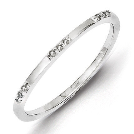 Ring Sterling Silver Rhodium-plated Diamond QR4793