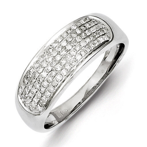 Five Row Diamond Band Ring Sterling Silver QR4801, MPN: QR4801, 883957366630