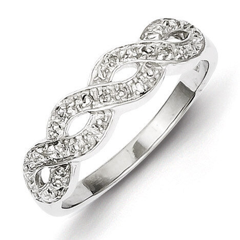 Ring Sterling Silver Rhodium-plated Diamond QR4912, MPN: QR4912, 883957482958