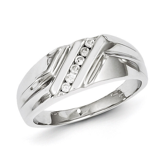 Men&#39;s Ring Sterling Silver Rhodium-plated Diamond QR5011, MPN: QR5011, 883957366784