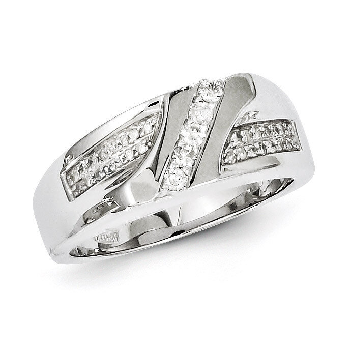 Men&#39;s Ring Sterling Silver Rhodium-plated Diamond QR5021, MPN: QR5021, 883957408040