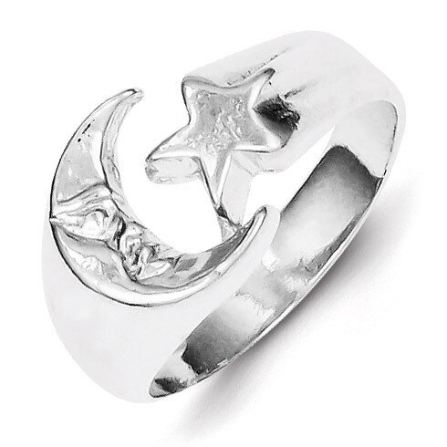 Moon &amp; Star Ring Sterling Silver QR50, MPN: QR50, 883957252506