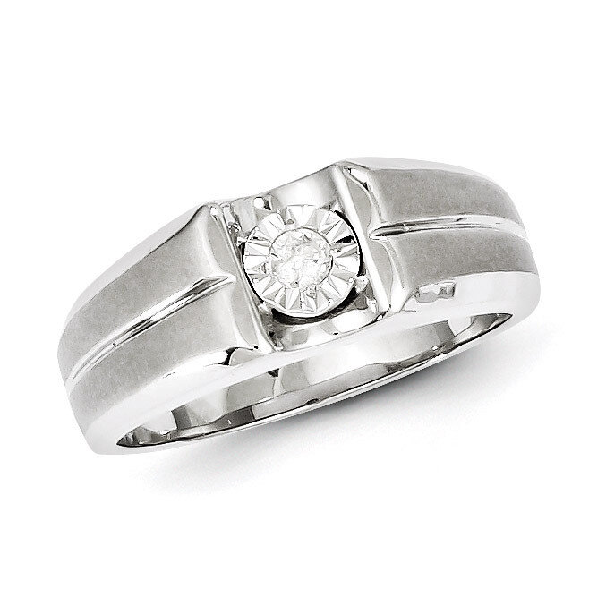 Men&#39;s Ring Sterling Silver Rhodium-plated Diamond QR5075, MPN: QR5075, 883957366920