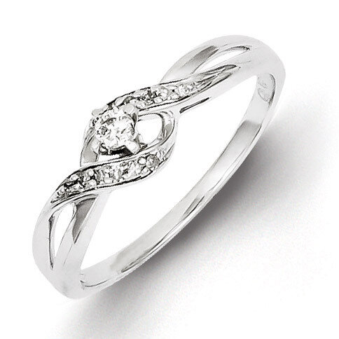 Promise Ring Sterling Silver Diamond QR5774, MPN: QR5774, 818050012504