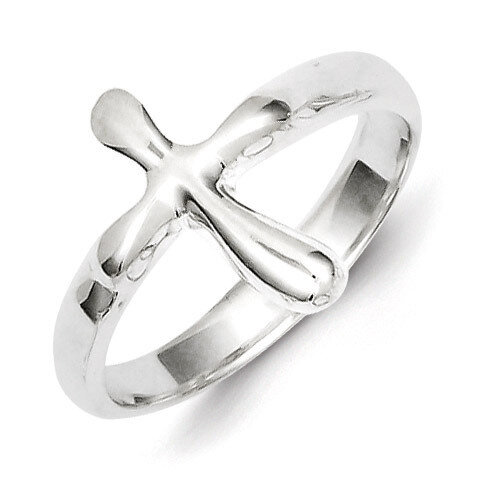 Vertical Tiny Freeform Cross Ring Sterling Silver QR610, MPN: QR610, 883957252742