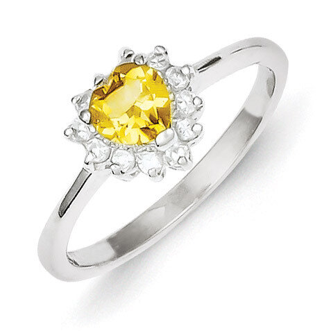 Citrine ring Sterling Silver QR677, MPN: QR677, 815479013815