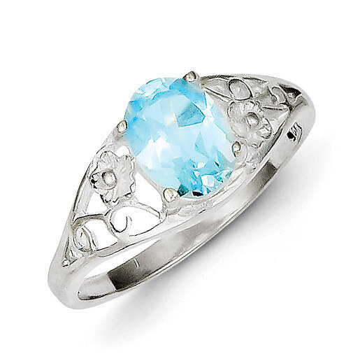Blue Topaz Ring Sterling Silver QR708, MPN: QR708, 815479014386
