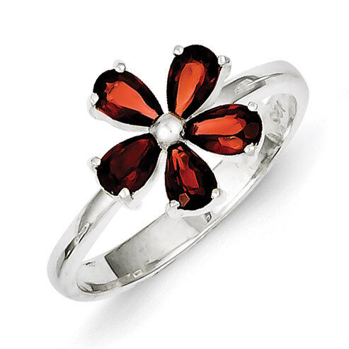 Garnet Ring Sterling Silver QR727, MPN: QR727, 815479014577