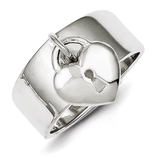 Dangle Lock Ring Sterling Silver QR937, MPN: QR937, 883957254876