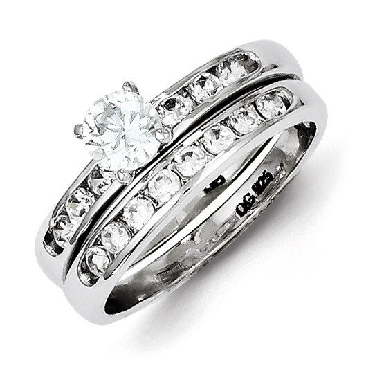 Ring Set Sterling Silver Diamond QR987, MPN: QR987, 883957255750