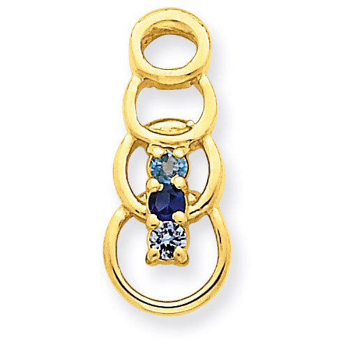 3 Birthstones Family Pendant 14k Yellow Gold XMP51/3, MPN: XMP51/3, 883957417035