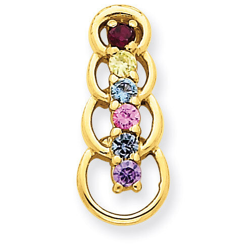 6 Birthstones Family Pendant 14k Yellow Gold XMP51/6, MPN: XMP51/6, 883957447896