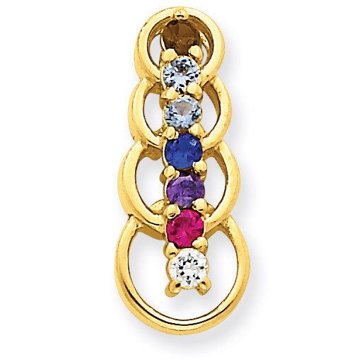7 Birthstones Family Pendant 14k Yellow Gold XMP51/7, MPN: XMP51/7, 883957517858