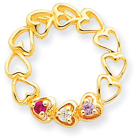 3 Birthstones Family Pendant 14k Gold XMP53/3, MPN: XMP53/3, 883957417059