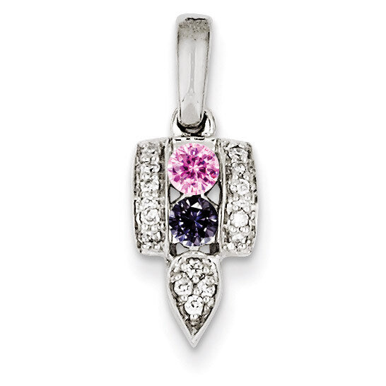 2 Birthstones Family Jewelry Diamond Semi-Set Pendant 14k White Gold XMPW25/2, MPN: XMPW25/2, 88395…