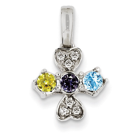 3 Birthstones Family Jewelry Diamond Semi-Set Pendant 14k White Gold XMPW27/3, MPN: XMPW27/3, 88395…