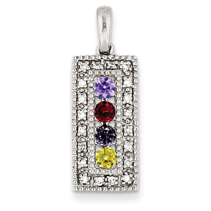 4 Birthstones Family Jewelry Diamond Semi-Set Pendant 14k White Gold XMPW41/4, MPN: XMPW41/4, 88395…