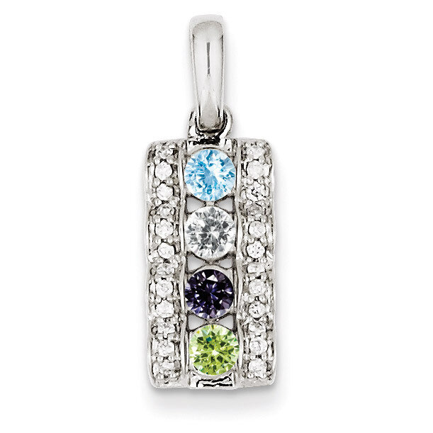 4 Birthstones Family Jewelry Diamond Semi-Set Pendant 14k White Gold XMPW44/4, MPN: XMPW44/4, 88395…