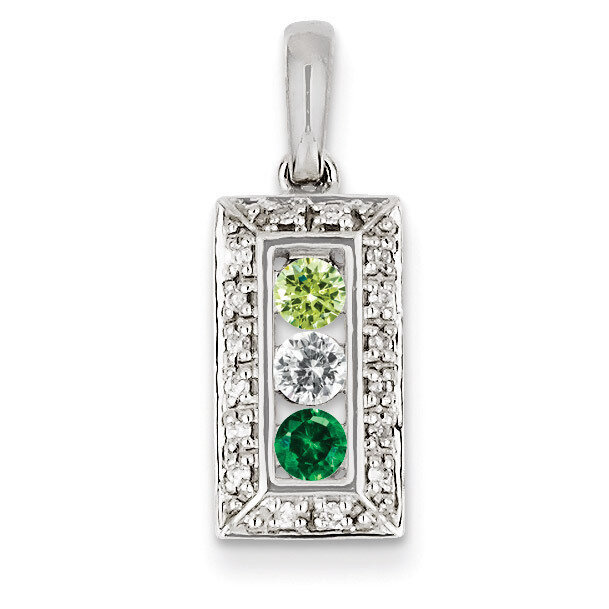 3 Birthstones Family Jewelry Diamond Semi-Set Pendant 14k White Gold XMPW46/3, MPN: XMPW46/3, 88395…