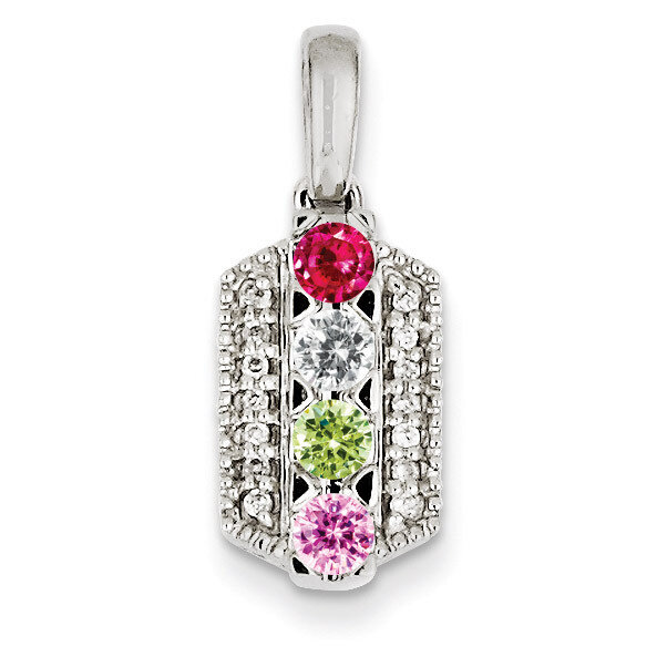 4 Birthstones Family Jewelry Diamond Semi-Set Pendant 14k White Gold XMPW50/4, MPN: XMPW50/4, 88395…