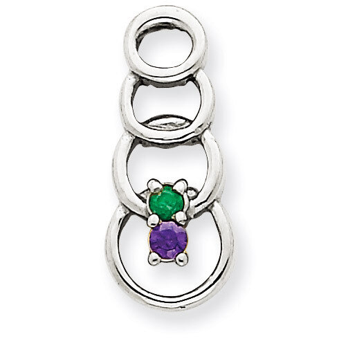 2 Birthstones Family Pendant 14k White Gold XMPW51/2, MPN: XMPW51/2, 883957474182