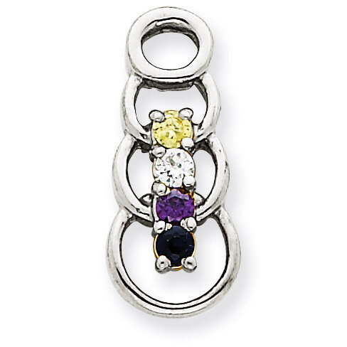 4 Birthstones Family Pendant 14k White Gold XMPW51/4, MPN: XMPW51/4, 883957379456