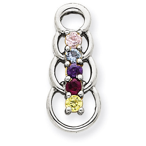 5 Birthstones Family Pendant 14k White Gold XMPW51/5, MPN: XMPW51/5, 883957417318