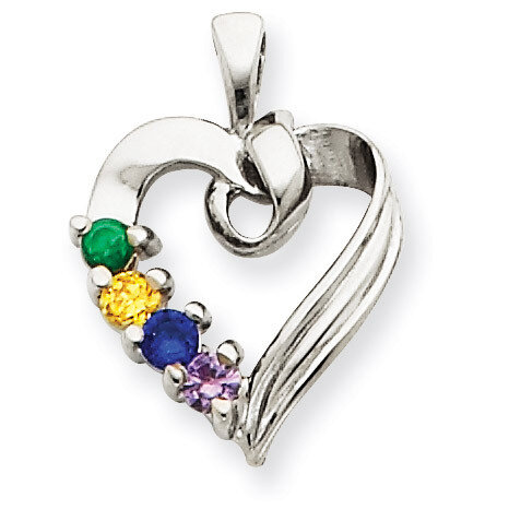 4 Birthstones Family Pendant 14k White Gold XMPW52/4, MPN: XMPW52/4, 883957523910